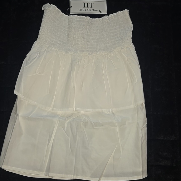 HT360 Collection White Cotton Ruffle 2-Piece Set – Camisole & Tiered Mini Skirt - Picture 17 of 17